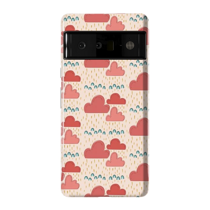 Pixel 6 Pro StrongFit Rainbows & Clouds by Tiny Thistle Studio
