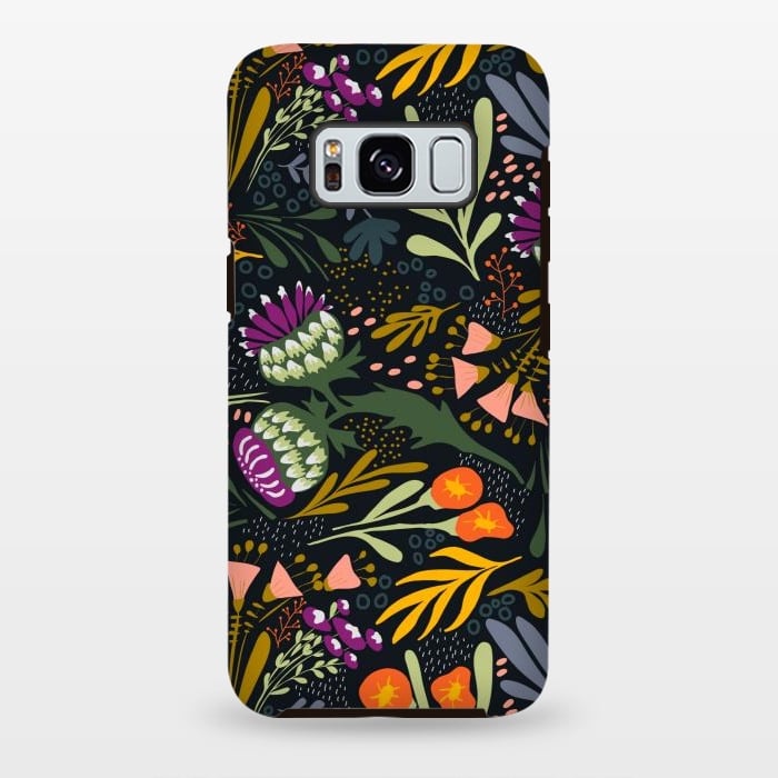 Galaxy S8 plus StrongFit Thistles & Sprigs by Tiny Thistle Studio