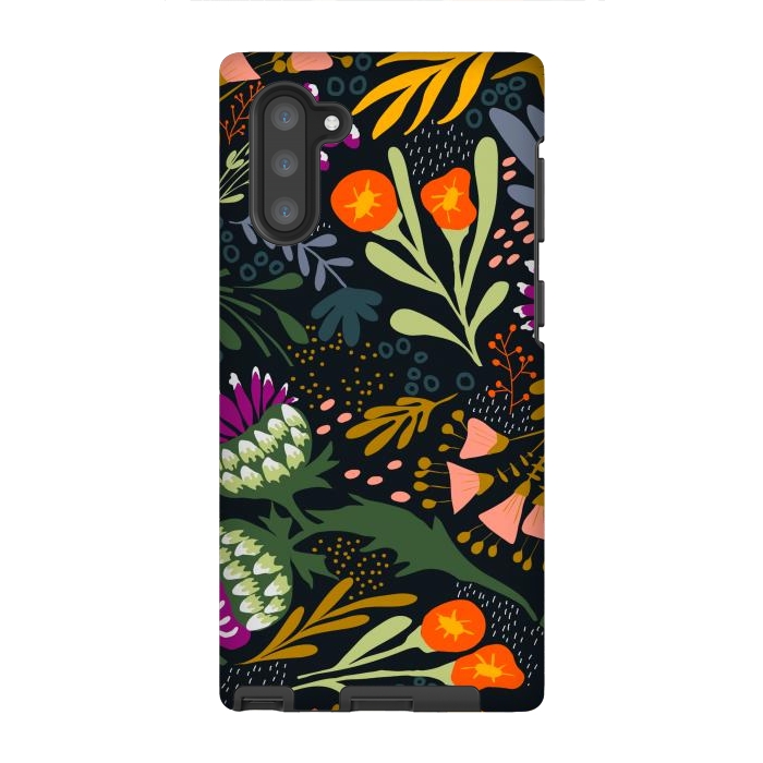 Galaxy Note 10 StrongFit Thistles & Sprigs by Tiny Thistle Studio