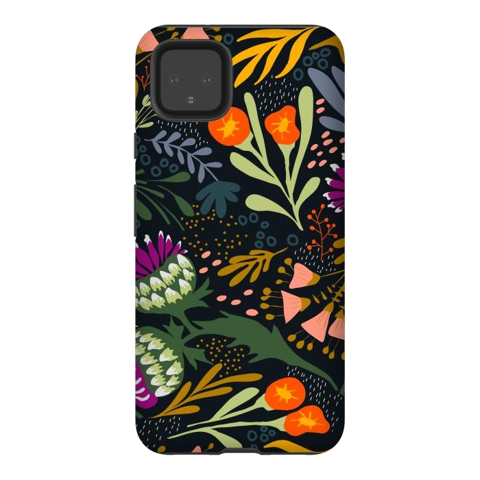 Pixel 4XL StrongFit Thistles & Sprigs by Tiny Thistle Studio