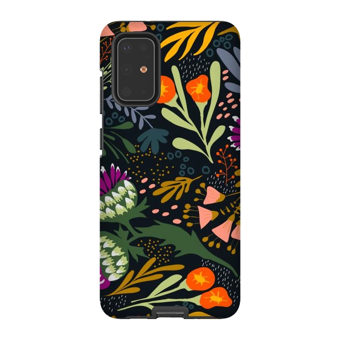 Galaxy S20 Plus StrongFit Thistles & Sprigs by Tiny Thistle Studio