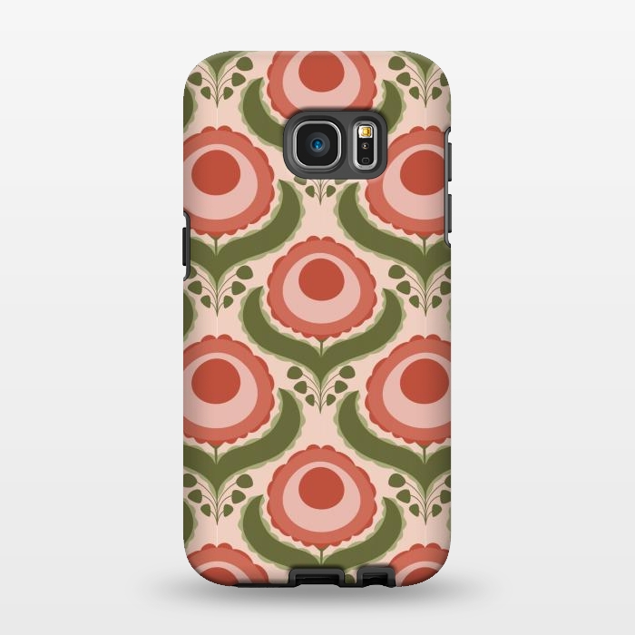 Galaxy S7 EDGE StrongFit Geometric Floral by Tiny Thistle Studio