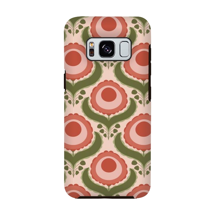 Galaxy S8 StrongFit Geometric Floral by Tiny Thistle Studio