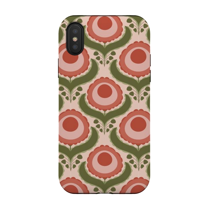 iPhone Xs / X StrongFit Geometric Floral by Tiny Thistle Studio