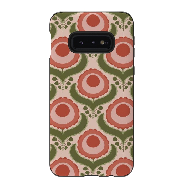 Galaxy S10e StrongFit Geometric Floral by Tiny Thistle Studio