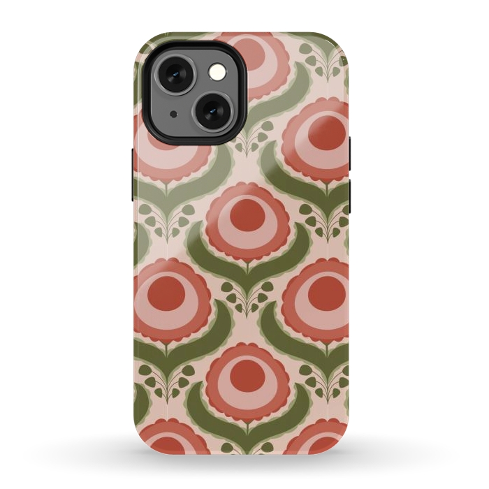 iPhone 12 mini StrongFit Geometric Floral by Tiny Thistle Studio