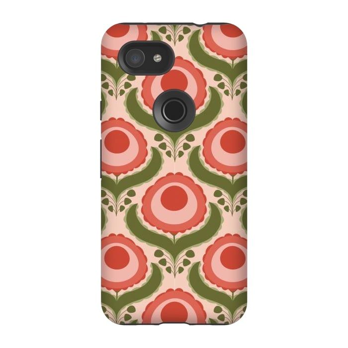 Pixel 3A StrongFit Geometric Floral by Tiny Thistle Studio