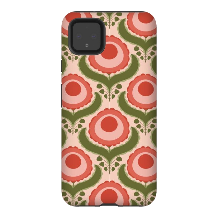 Pixel 4XL StrongFit Geometric Floral by Tiny Thistle Studio