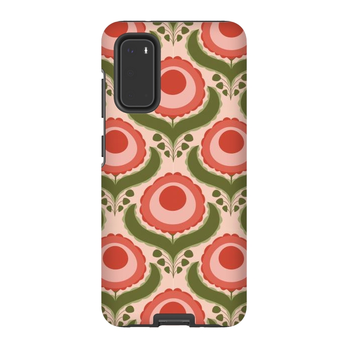 Galaxy S20 StrongFit Geometric Floral by Tiny Thistle Studio