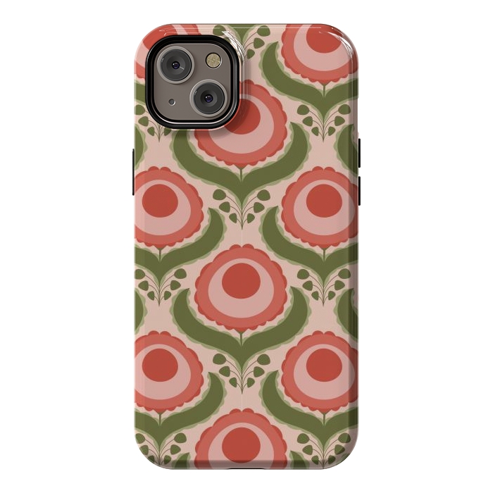 iPhone 14 Plus StrongFit Geometric Floral by Tiny Thistle Studio
