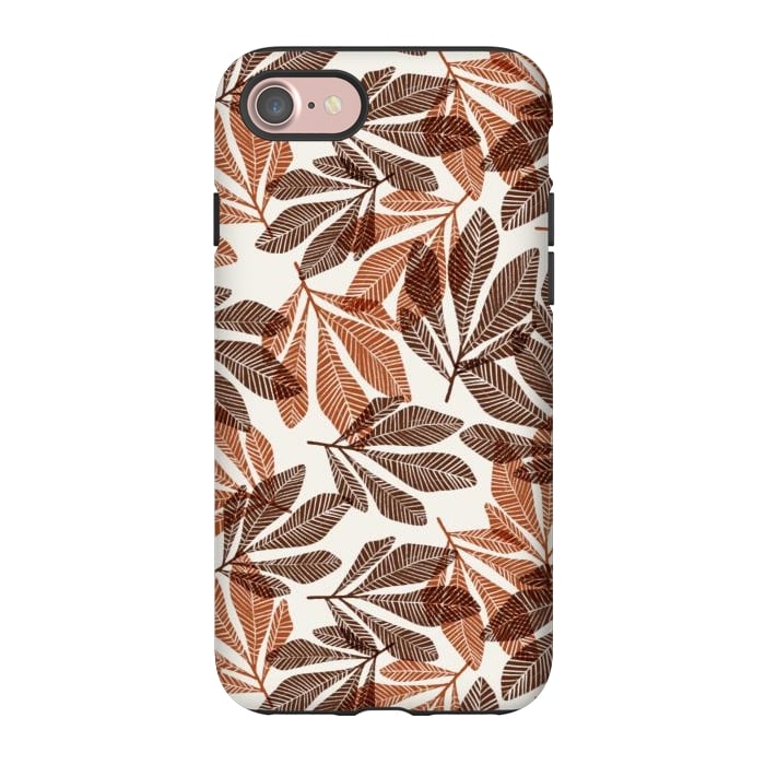 iPhone 7 StrongFit Lacy Leaves by Tiny Thistle Studio