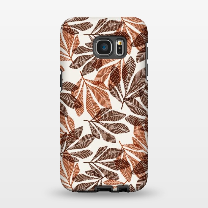 Galaxy S7 EDGE StrongFit Lacy Leaves by Tiny Thistle Studio