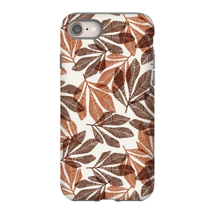 iPhone 8 StrongFit Lacy Leaves by Tiny Thistle Studio