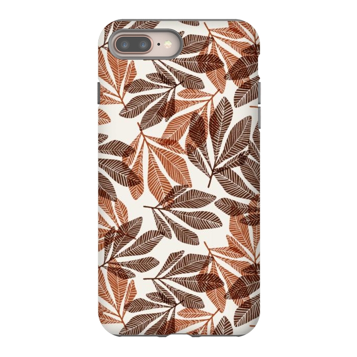 iPhone 8 plus StrongFit Lacy Leaves by Tiny Thistle Studio