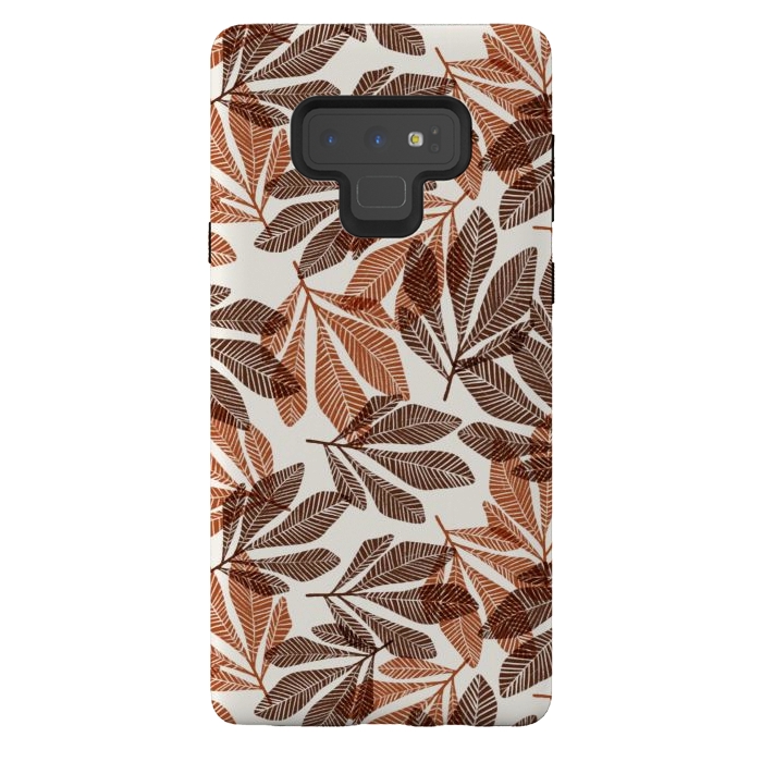 Galaxy Note 9 StrongFit Lacy Leaves by Tiny Thistle Studio
