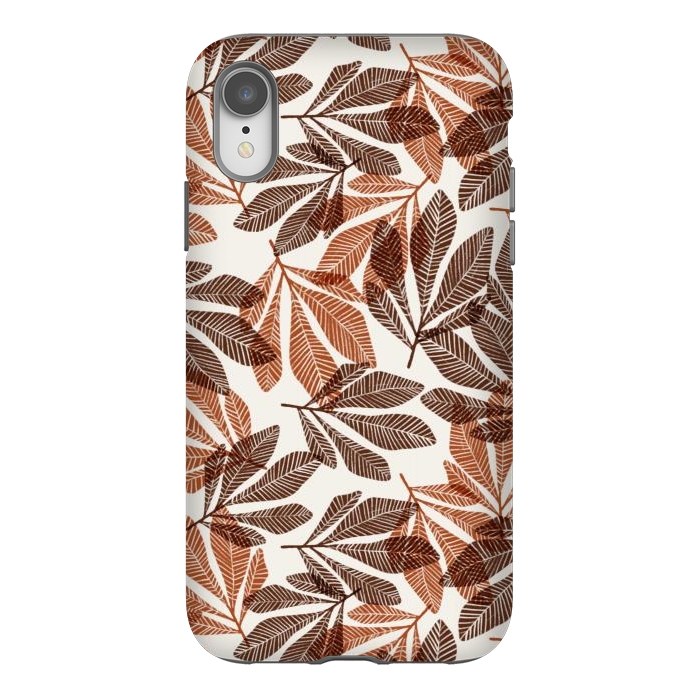 iPhone Xr StrongFit Lacy Leaves by Tiny Thistle Studio