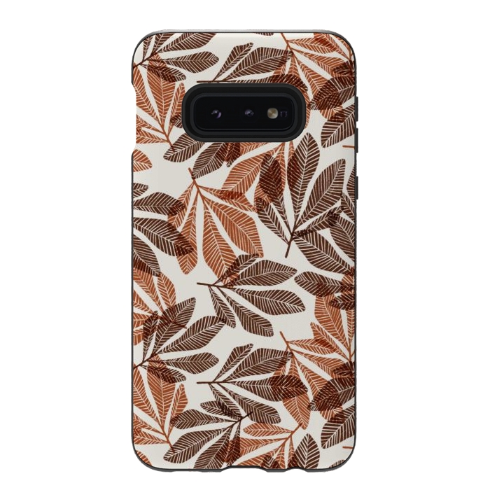 Galaxy S10e StrongFit Lacy Leaves by Tiny Thistle Studio