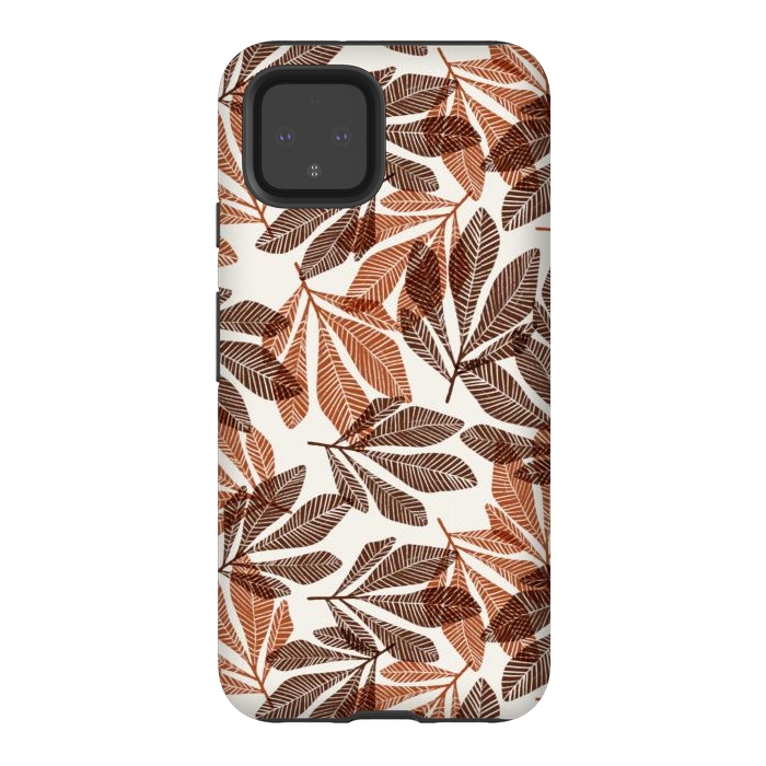 Pixel 4 StrongFit Lacy Leaves by Tiny Thistle Studio