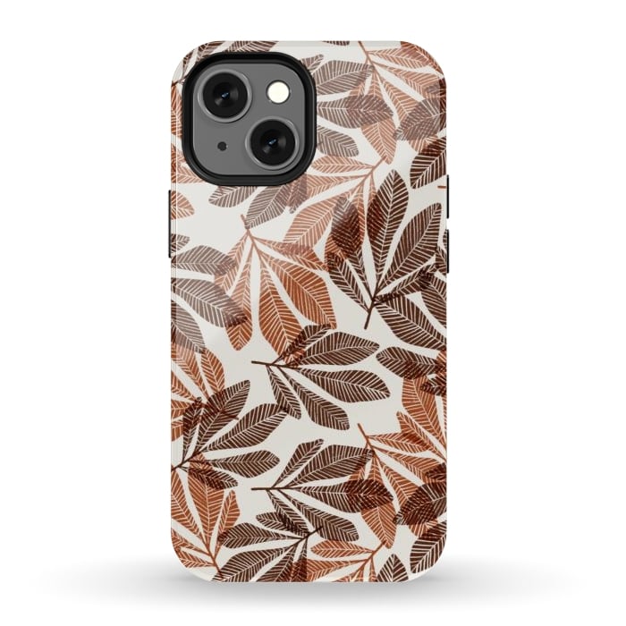 iPhone 12 mini StrongFit Lacy Leaves by Tiny Thistle Studio