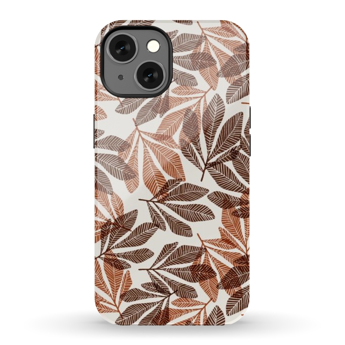 iPhone 13 StrongFit Lacy Leaves by Tiny Thistle Studio