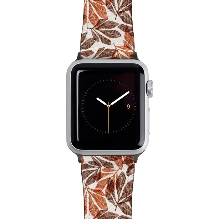 Watch 38mm / 40mm Strap PU leather Lacy Leaves by Tiny Thistle Studio