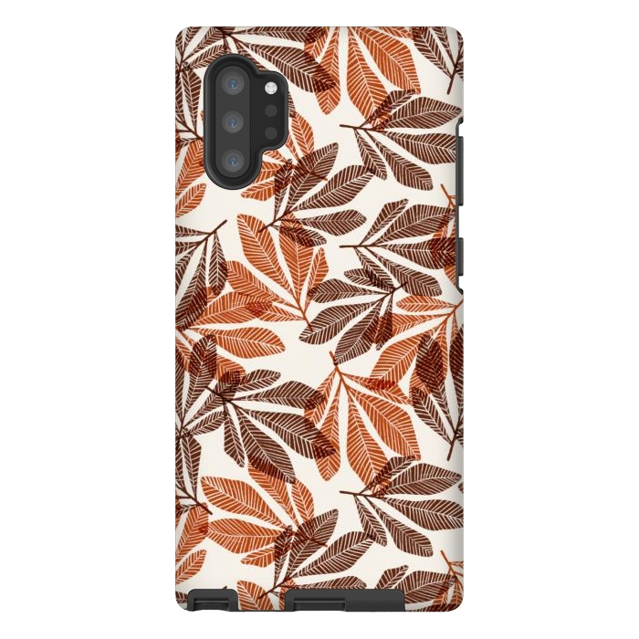 Galaxy Note 10 plus StrongFit Lacy Leaves by Tiny Thistle Studio