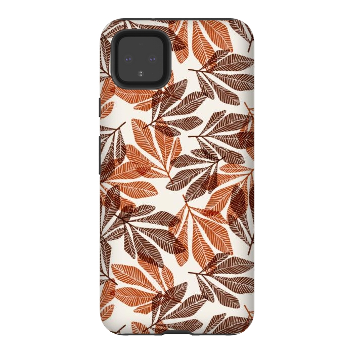Pixel 4XL StrongFit Lacy Leaves by Tiny Thistle Studio