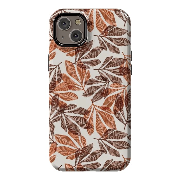 iPhone 14 Plus StrongFit Lacy Leaves by Tiny Thistle Studio