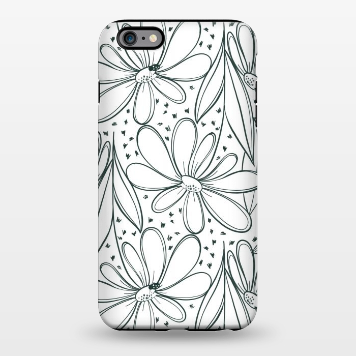 iPhone 6/6s plus StrongFit Linework Flowers by Tiny Thistle Studio