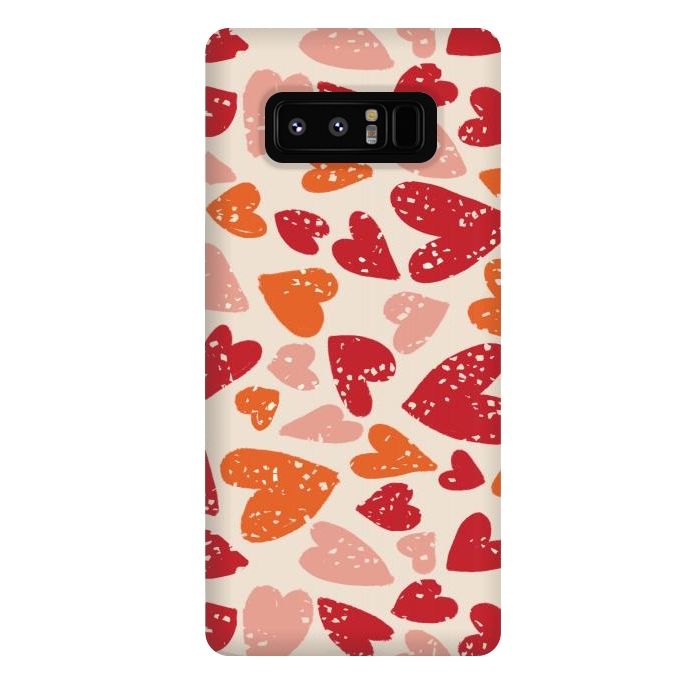 Galaxy Note 8 StrongFit Big Hearts by Tiny Thistle Studio