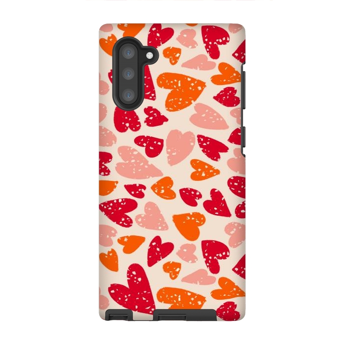 Galaxy Note 10 StrongFit Big Hearts by Tiny Thistle Studio