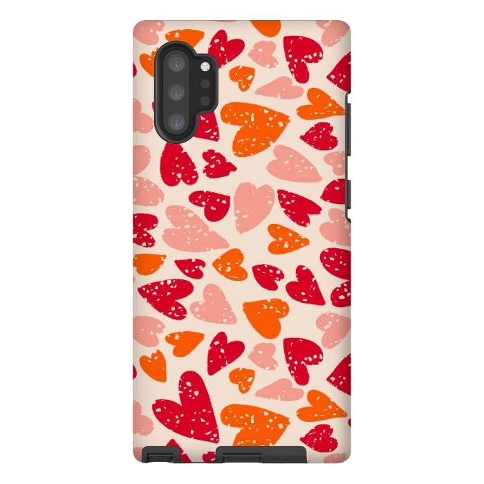 Galaxy Note 10 plus StrongFit Big Hearts by Tiny Thistle Studio