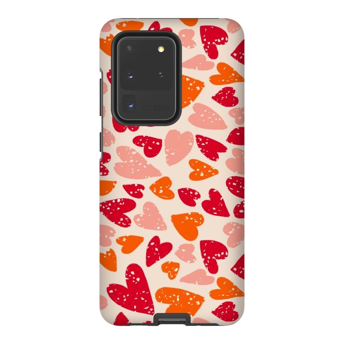 Galaxy S20 Ultra StrongFit Big Hearts by Tiny Thistle Studio
