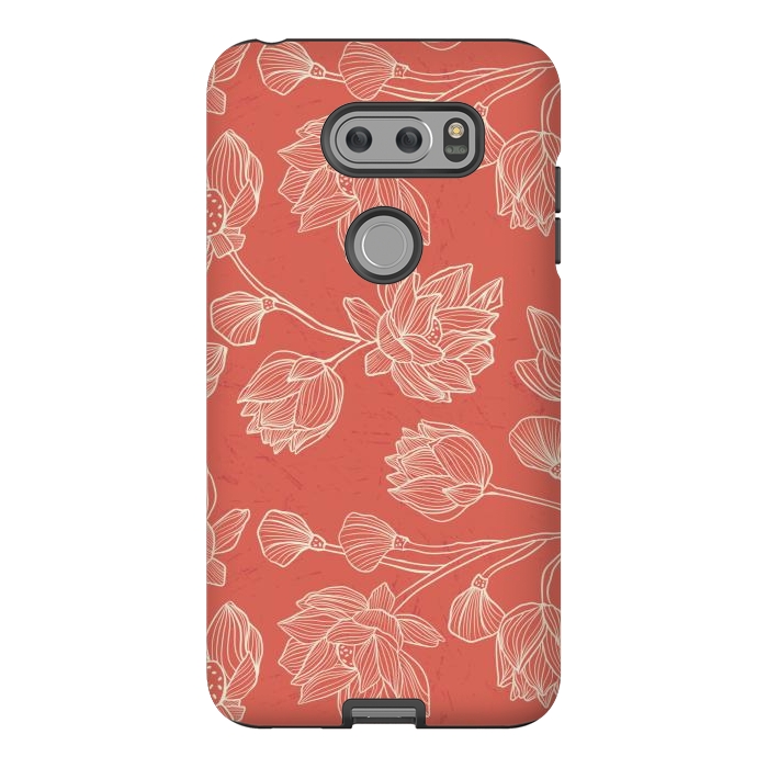 V30 StrongFit Coral Floral Linework by Tiny Thistle Studio