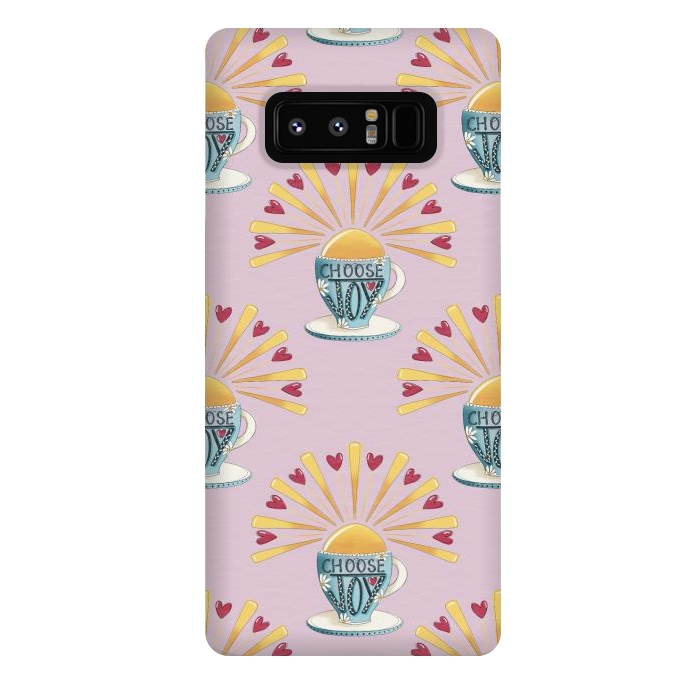 Galaxy Note 8 StrongFit Choose Joy Coffee Cup by Tiny Thistle Studio