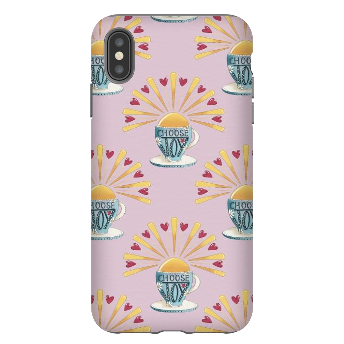 iPhone Xs Max StrongFit Choose Joy Coffee Cup by Tiny Thistle Studio