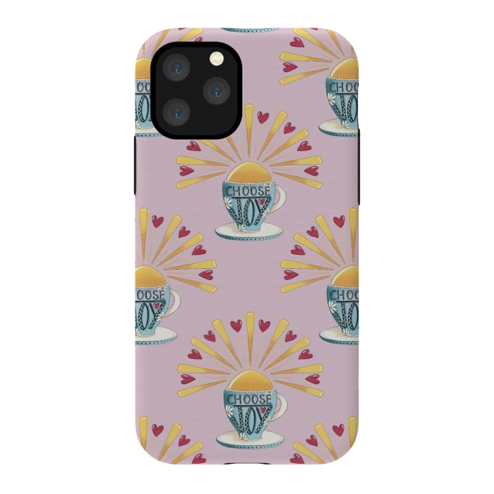 iPhone 11 Pro StrongFit Choose Joy Coffee Cup by Tiny Thistle Studio