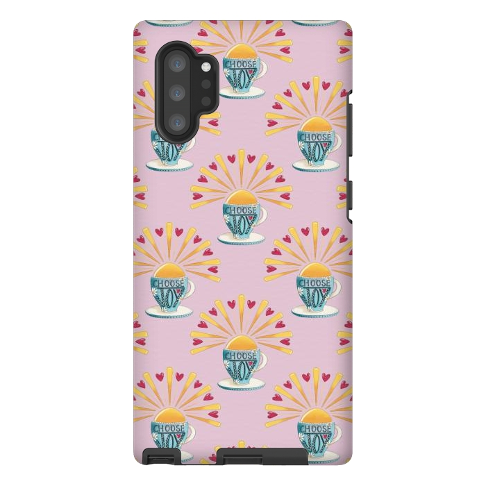 Galaxy Note 10 plus StrongFit Choose Joy Coffee Cup by Tiny Thistle Studio