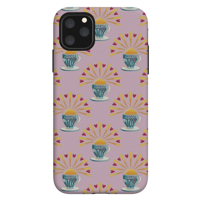 iPhone 11 Pro Max StrongFit Choose Joy Coffee Cup by Tiny Thistle Studio