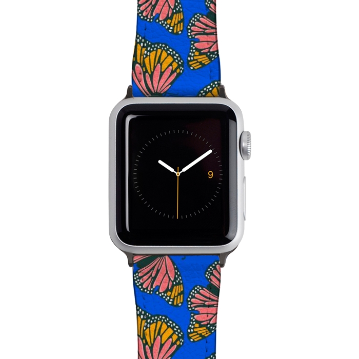 Watch 38mm / 40mm Strap PU leather Bright Butterflies by Tiny Thistle Studio