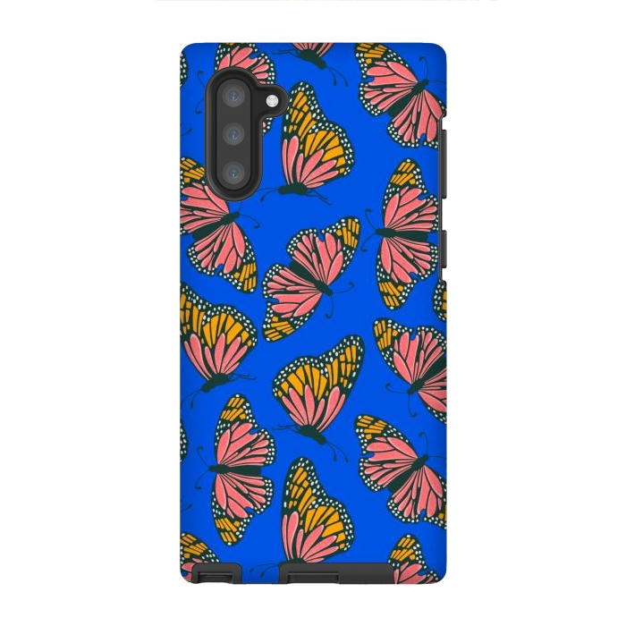 Galaxy Note 10 StrongFit Bright Butterflies by Tiny Thistle Studio