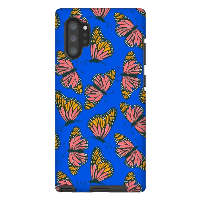 Galaxy Note 10 plus StrongFit Bright Butterflies by Tiny Thistle Studio