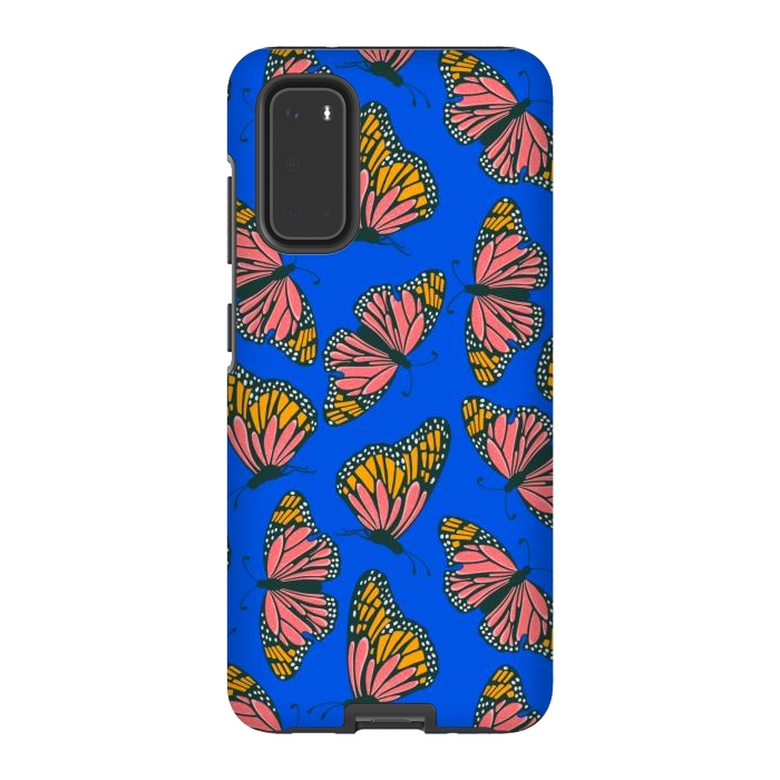 Galaxy S20 StrongFit Bright Butterflies by Tiny Thistle Studio