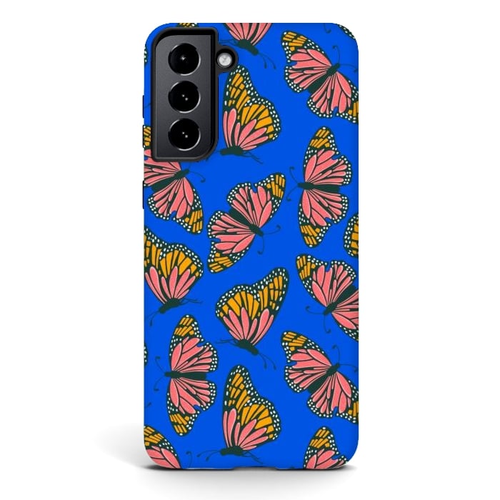 Galaxy S21 StrongFit Bright Butterflies by Tiny Thistle Studio