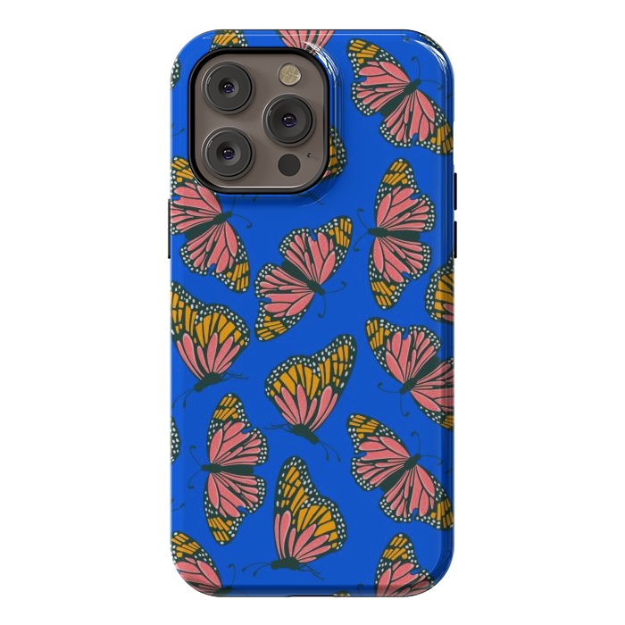 iPhone 14 Pro max StrongFit Bright Butterflies by Tiny Thistle Studio