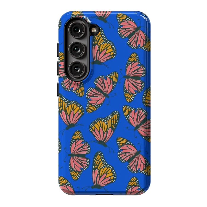 Galaxy S23 StrongFit Bright Butterflies by Tiny Thistle Studio