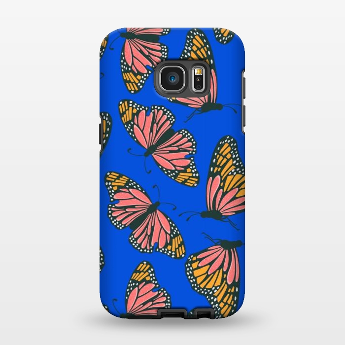 Galaxy S7 EDGE StrongFit Bright Butterflies by Tiny Thistle Studio