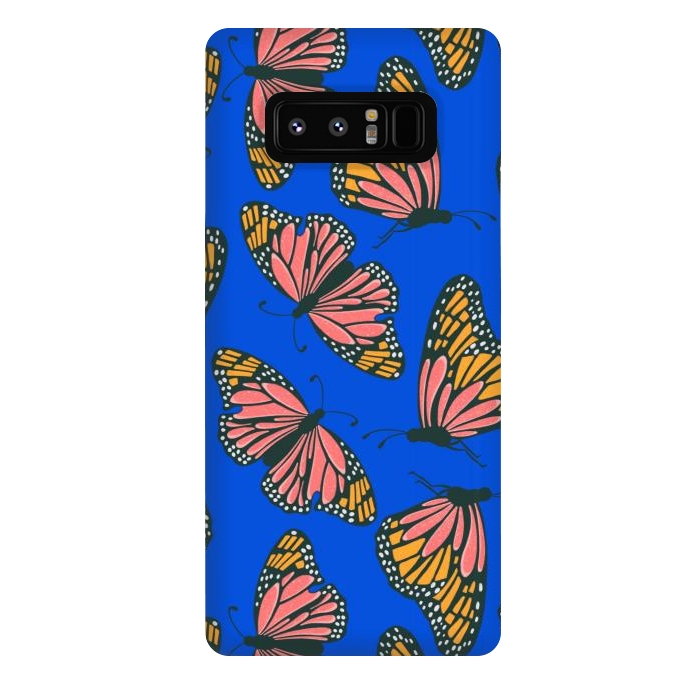 Galaxy Note 8 StrongFit Bright Butterflies by Tiny Thistle Studio