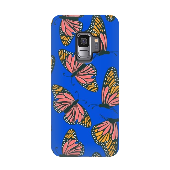 Galaxy S9 StrongFit Bright Butterflies by Tiny Thistle Studio