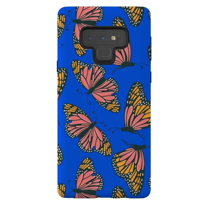 Galaxy Note 9 StrongFit Bright Butterflies by Tiny Thistle Studio